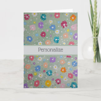 Note Card Pastel Posie Personalization Feiertagskarte