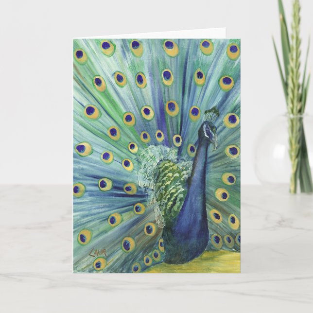 Note Card - Peacock Karte (Vorderseite)