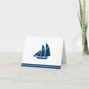 Note Card Sailboat Dankeskarte