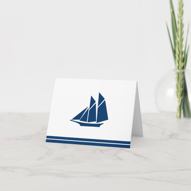 Note Card Sailboat Dankeskarte (Vorderseite)
