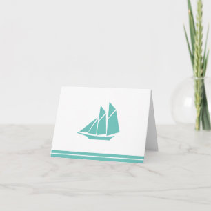 Note Card Sailboat Dankeskarte