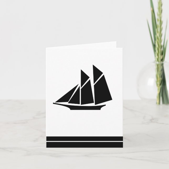 Note Card Sailboat Dankeskarte (Vorderseite)