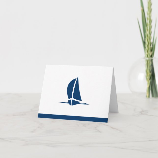 Note Card Sailboat Dankeskarte (Vorderseite)