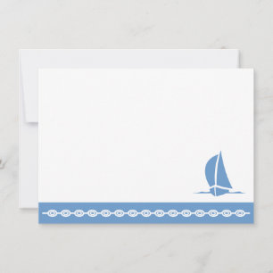 Note Card Sailboat Mitteilungskarte