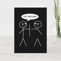 Note Card - STRICHMÄNNCHEN-HALTUNG - SCHWARZ/WEISS