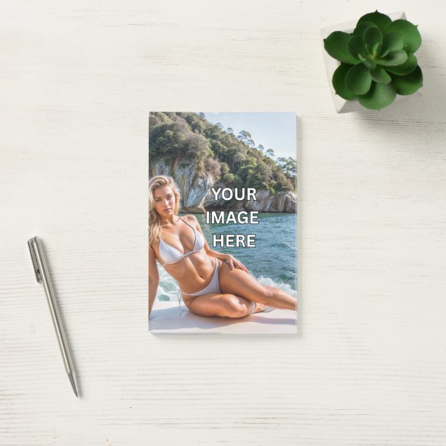 NOTE! 🗒️ Custom Post-it Notes – Add Image or Text Post-it Klebezettel (Büro)