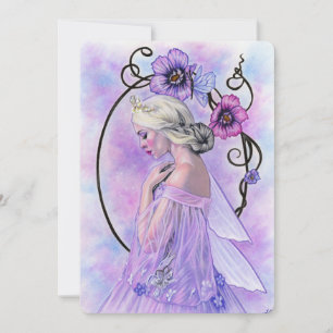 Note "Fairy Art Nouveau" Dankeskarte