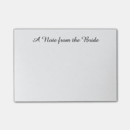 "Note from the Bride" Post-its Post-it Klebezettel