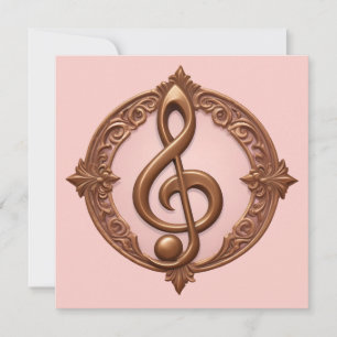 Note für benutzerdefinierten Text Musical Clef Karte