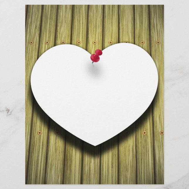 Note Heart - Letterhead Stationery (Vorderseite)