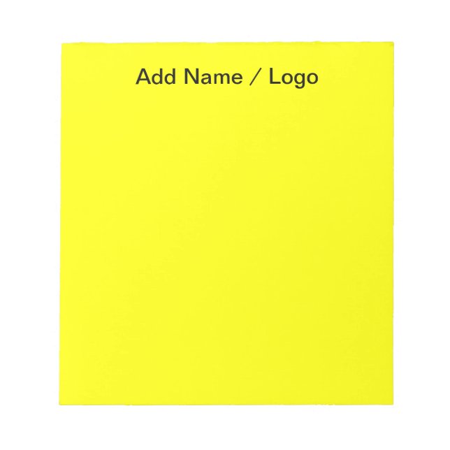 Note is Me Bold Yellow Notepad Notizblock (Vorderseite)