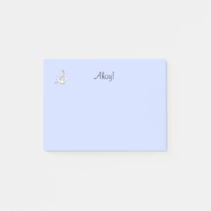 Note Pad - Ahoy with Anchor Post-it Klebezettel