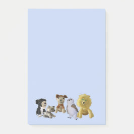 Note Pad - Group of Toy Animals Post-it Klebezettel