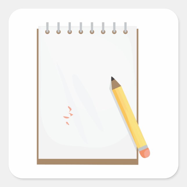 Note Pad Quadratischer Aufkleber (Vorderseite)