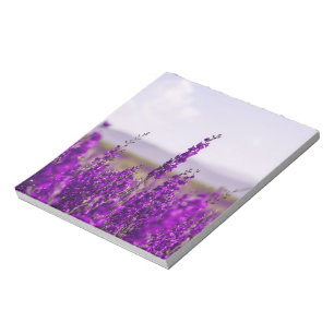 NOTE PAD-STATIONIERUNG FÜR DAS LAVENDER-FELD NOTIZBLOCK
