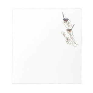 Note Pad with Blue Wrens Notizblock