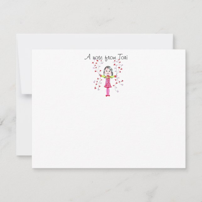 Note paper made from Heart - Mitteilungskarte (Vorderseite)