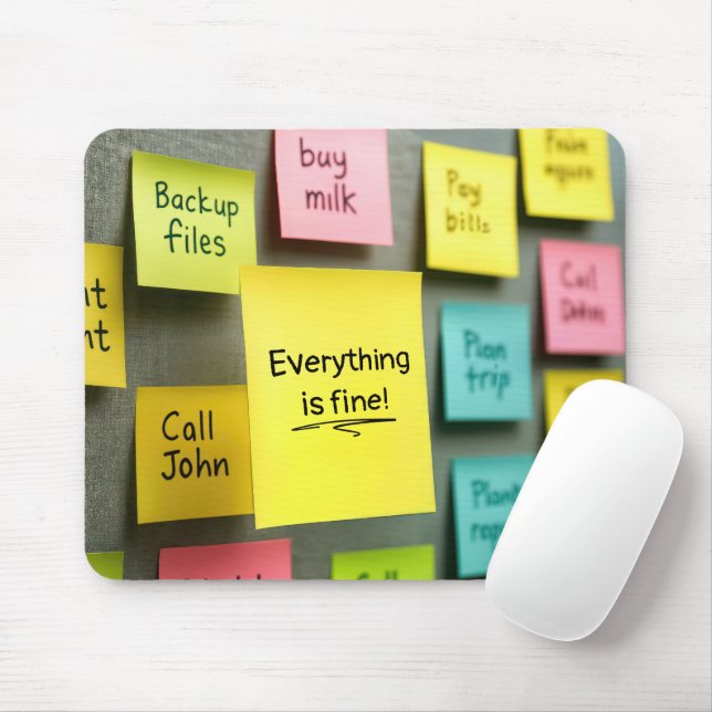 Note Reminders On Office Cubicle Wall Mousepad (Mit Mouse)