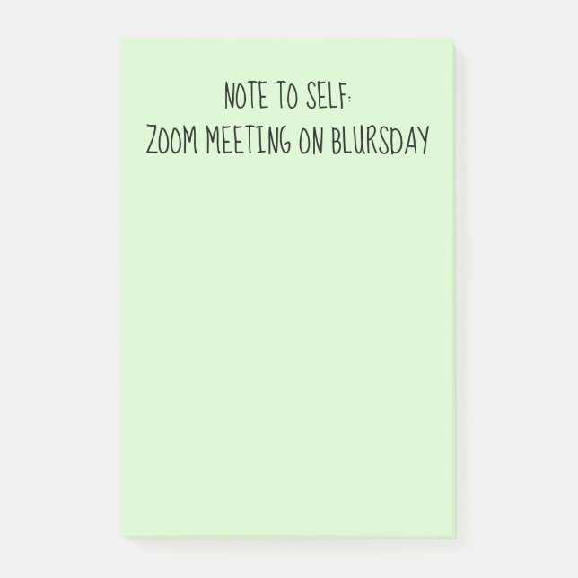 "Note to Self" Funny Blursday Post-It-Notes Post-it Klebezettel (Vorderseite)