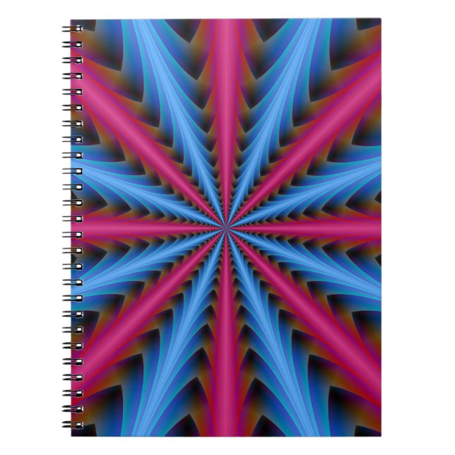 Notebook 16 Segmente in Rosa und Blau Notizblock (Vorderseite)