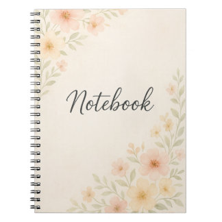 Notebook-Abdeckung "Watercolor Garden" Notizblock