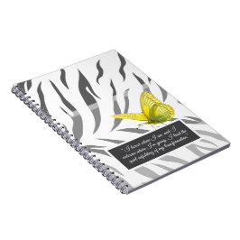 Notebook-Affirmation Tiger Stripe Butterfly Notizblock
