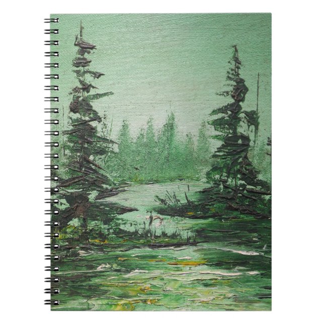 Notebook Ann Hayes Painting Green Forest Notizblock (Vorderseite)