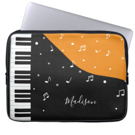 Notebook-Ärmel für Klaviermusik individuelle Name Laptopschutzhülle
