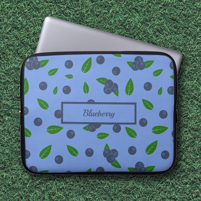 Notebook-Ärmel mit Bluebermuster Laptopschutzhülle (Blueberry pattern laptop sleeve)