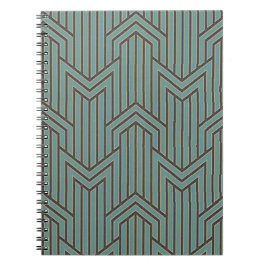Notebook - Art Deco Black & Green Notizblock