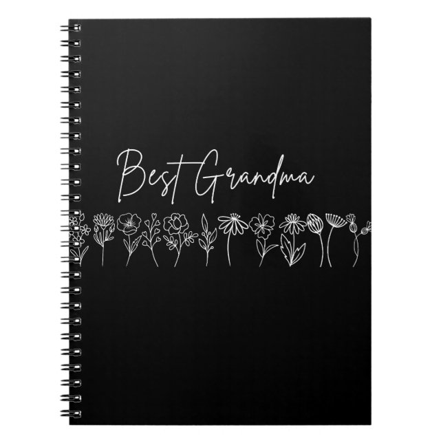 Notebook - Bestes Oma-Wildblumen-Journal Notizblock (Vorderseite)