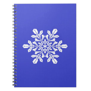 Notebook Blue Snow Flake Notizblock