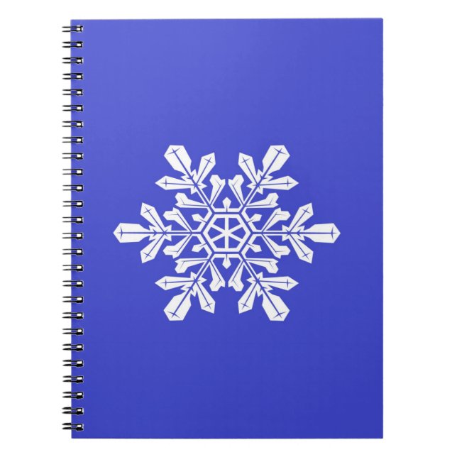 Notebook Blue Snow Flake Notizblock (Vorderseite)