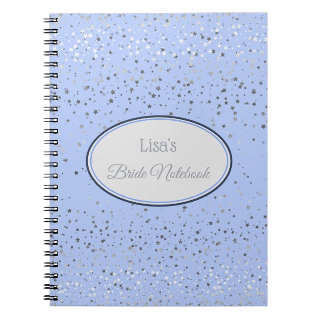 Notebook-Brides Petite Stars Blues Notizblock (Vorderseite)
