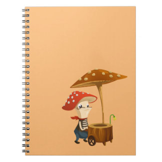 Notebook-Card für den Cartoon Kid Mushroom Notizblock