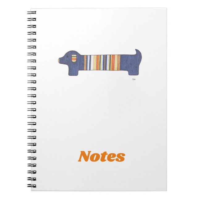 Notebook - Dackel #1 - Erin Brie Art Notizblock (Vorderseite)