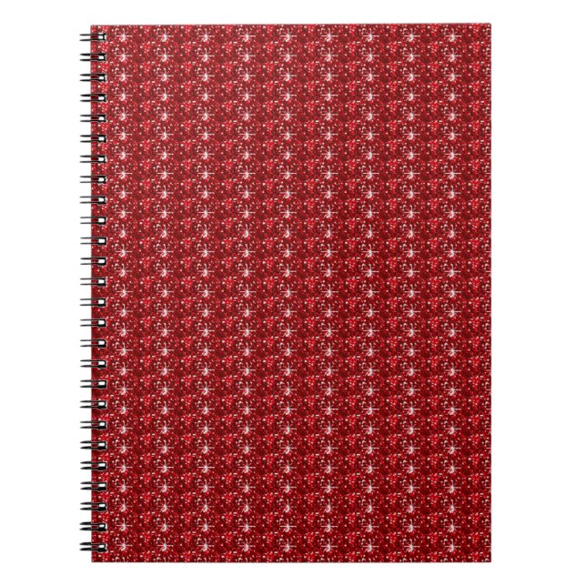 Notebook Dark Red Glitzer Notizblock (Vorderseite)