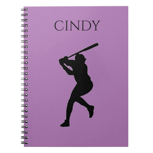 NOTEBOOK DER BASEBALL SCHULE MIT INDIVIDUELLE NAME NOTIZBLOCK (Vorderseite)