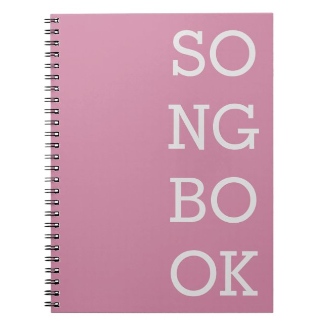 Notebook des Songwriters - Rosa Notizblock (Vorderseite)