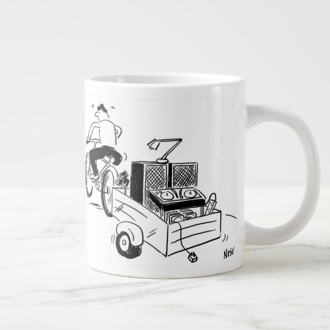 Notebook-DJ-Cartoon-Kaffee Jumbo-Tasse (Rechts)