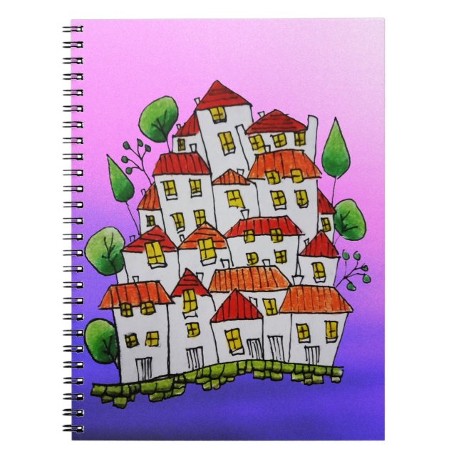 Notebook (Doodle - Handgezeichnet Whimsical) Notizblock (Vorderseite)