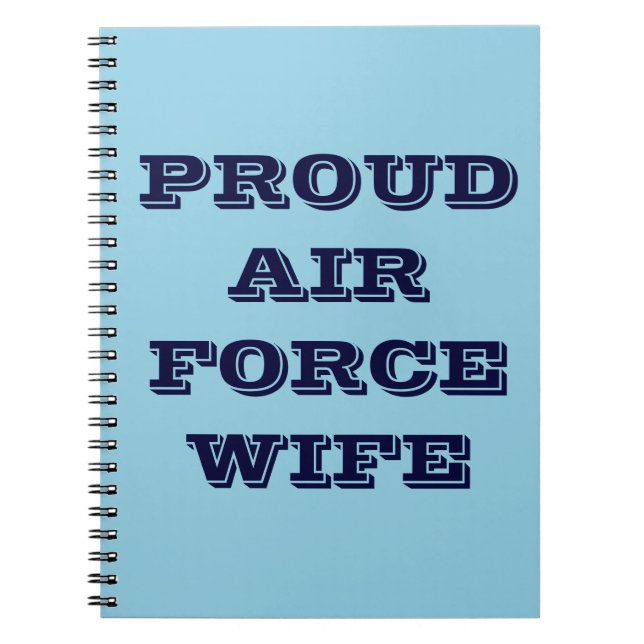 Notebook-Ehefrau der Proud Air Force Notizblock (Vorderseite)