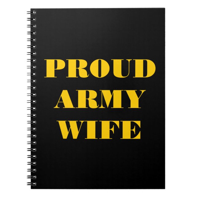 Notebook-Ehefrau der Proud-Armee Notizblock (Vorderseite)