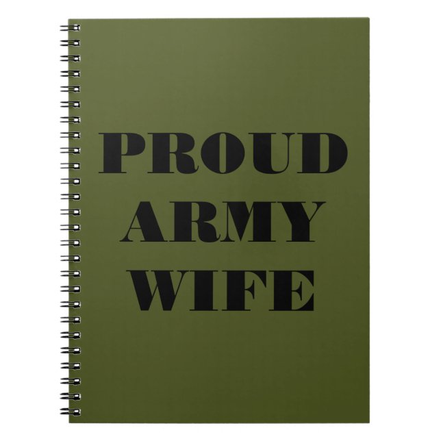 Notebook-Ehefrau der Proud-Armee Notizblock (Vorderseite)