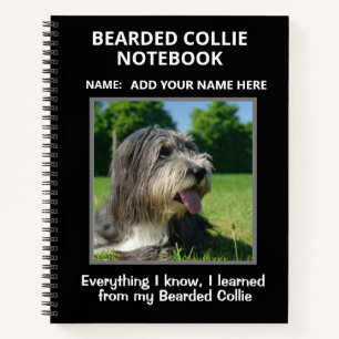 Notebook für Liebhaber von bärtigen Colliesen Notizbuch