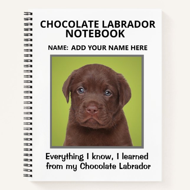 Notebook für Liebhaber von Schokoladenzählern Notizbuch (Vorderseite)