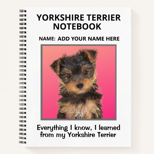 Notebook für Liebhaber von Yorkshire Terriers Notizbuch (Vorderseite)