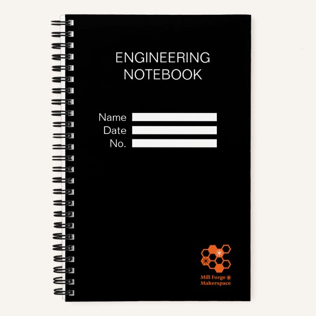Notebook für Mill Forge Engineering Notizbuch (Vorderseite)