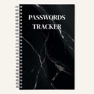 NOTEBOOK FÜR SCHWARZE PASSWORTE NOTIZBUCH