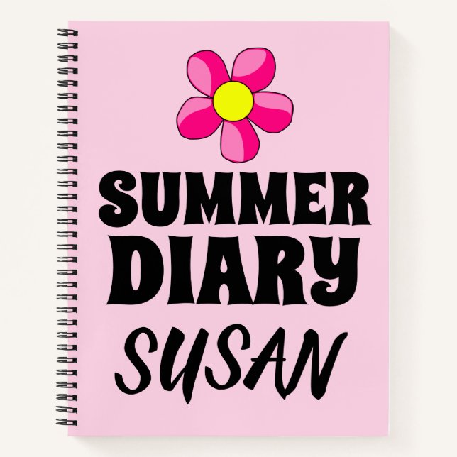 NOTEBOOK FÜR SOMMERDIARY PERSONALISIERT MIRCHEN NOTIZBUCH (Vorderseite)